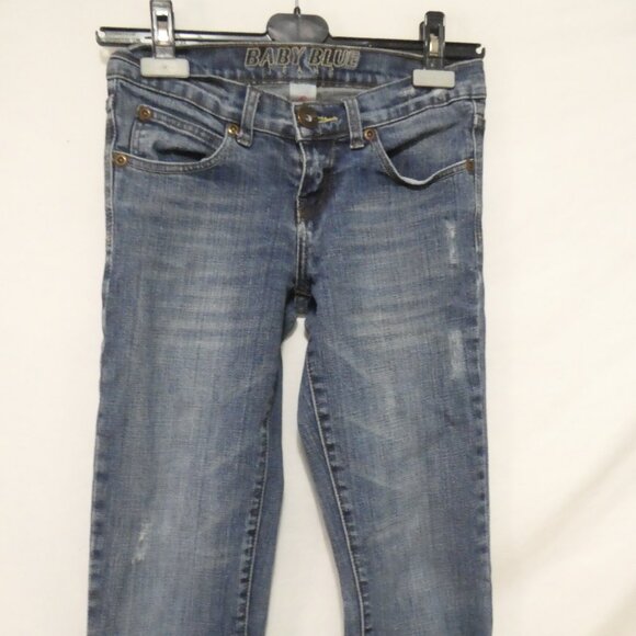 BABY BLUE JEANS | size 25 | Blue Distressed Denim Jeans - Picture 6 of 16